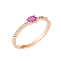 Anneau Zanette Gioielli Femme in Or rosé Zaffiro rosa 0.23 Ct AN-4029-16-ZAFFIROROSA - AN-4029-16-ZAFFIROROSA
